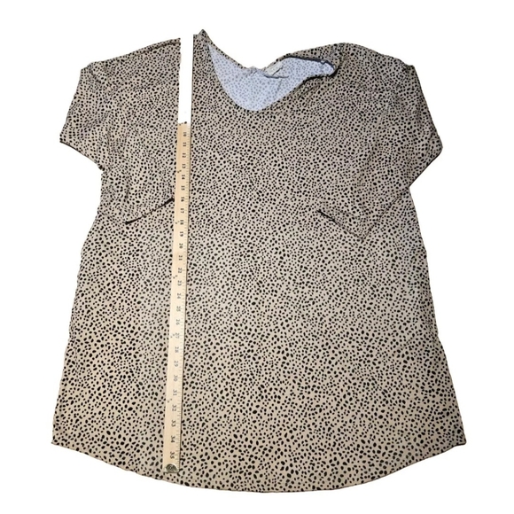 143 Story By Line Up Dress Size 1X Animal Print Pockets Long Sleeve Tan Black - Picture 4 of 7